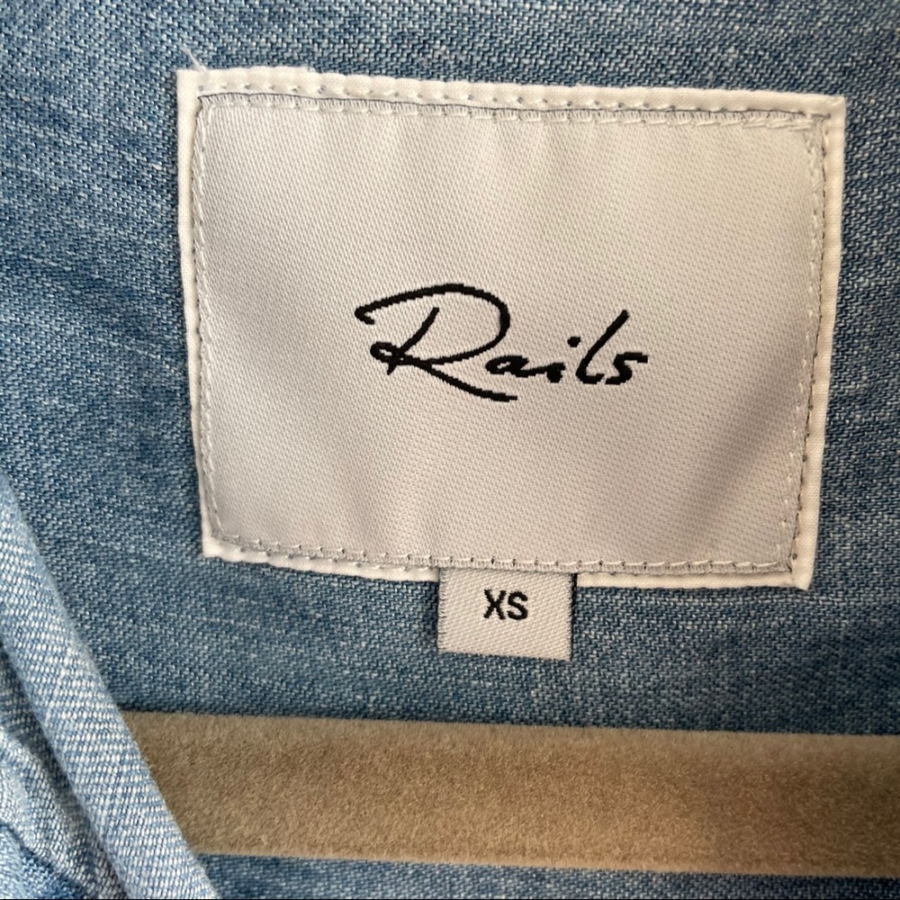 Rails Denim Button Down Super Soft Size Xs - image 8